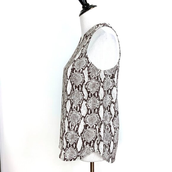 A.L.C. Anise Snake Skin Python Print Sleeveless Blouse Top Sz 6 - Picture 15 of 16
